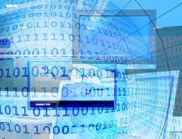 Illustration of binary code to demonstrate domain or DNS control