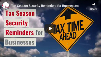 Thumbnail of video on tax season security reminders.