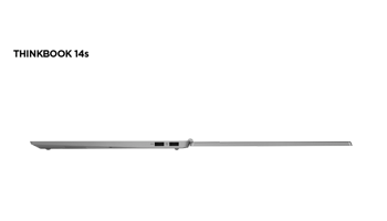 Lenovo ThinkBook 14s opens flat.