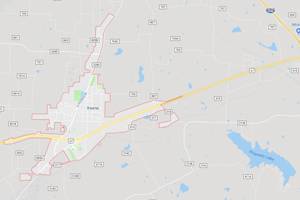 A map of Keene, Texas, one of 22 Texas towns hit by ransomware all at once last week.